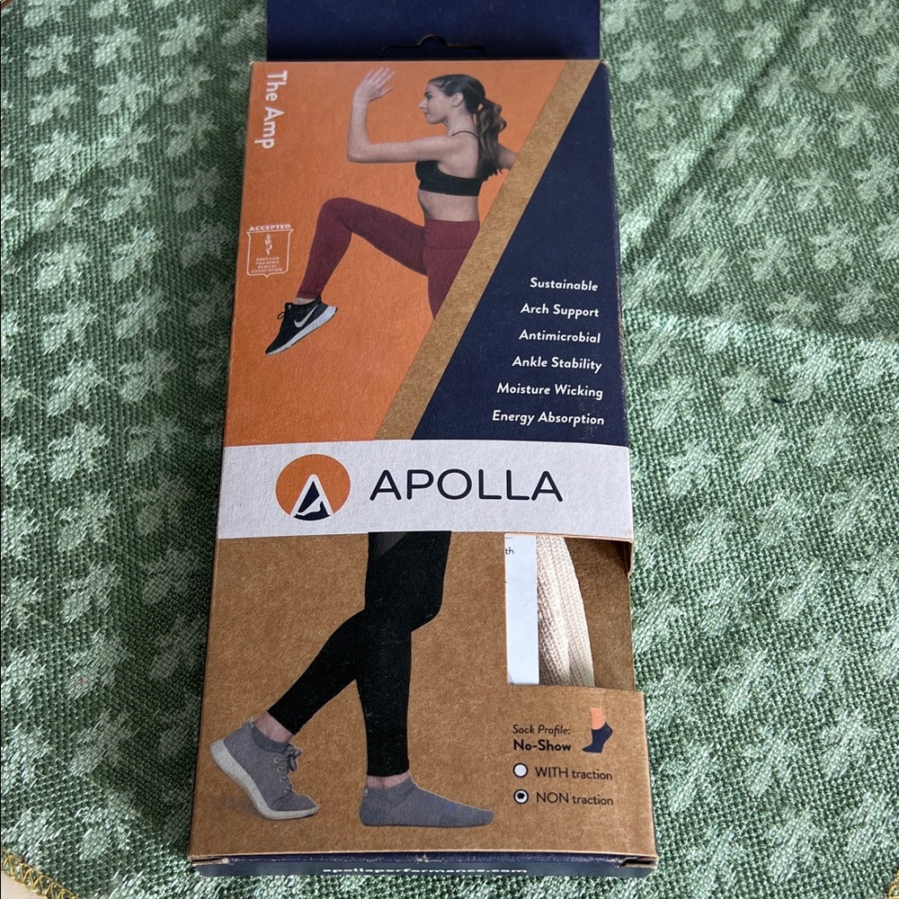 NWT Apolla The Amp No-Show Socks W 9.5-12